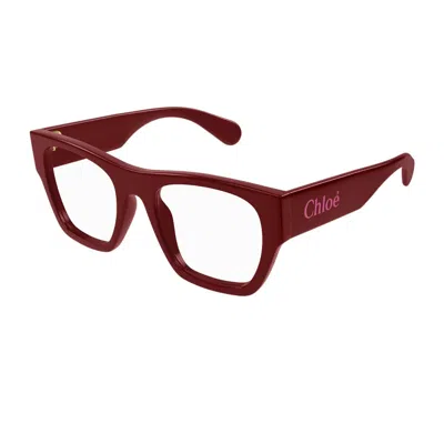 Chloé Ch0250o Linea Eyeglasses In Burgundy