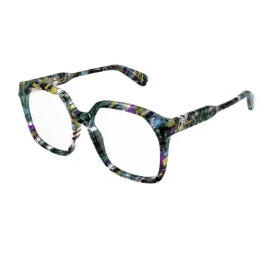 Chloé Ch0263o Linea Gayia 003 Blue Transparent Glasses In Multi