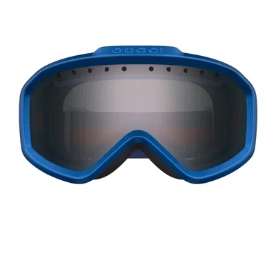 Gucci Silver Mirror Mask Unisex Sunglasses Gg1210s 006 99 In Blue