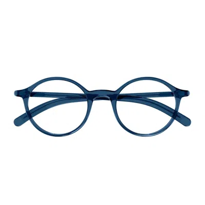 Montblanc Mb0350o Linea Snowcap 004 Blue Transparent Glasses