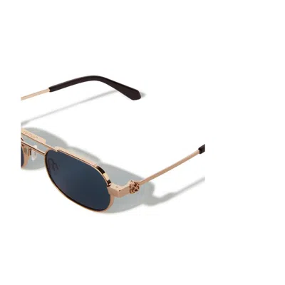 Off-white Gold Dark Grey Metal Sunglasses