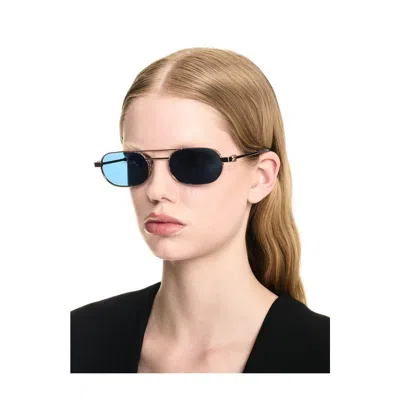 Off-white Gold Dark Grey Metal Sunglasses