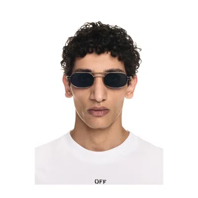 Off-white Gold Dark Grey Metal Sunglasses