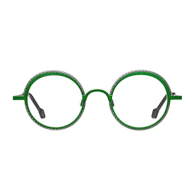 Matttew Ellipsis Eyeglasses In Green