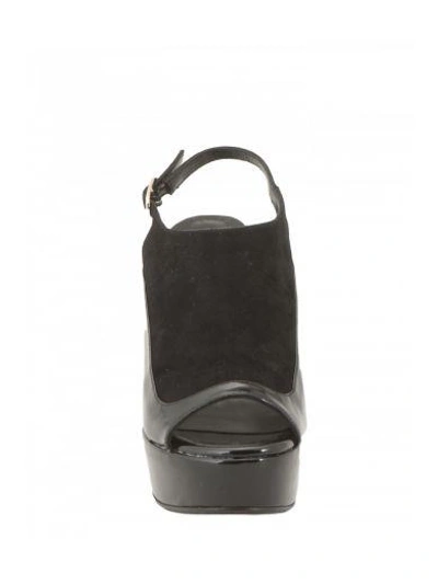 Shop Robert Clergerie Suede Sandals In Black