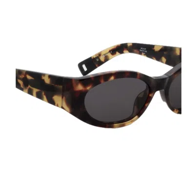 Jacquemus Les Lunettes Jac4 Ovalo Linea Les Sculptures C9 T-shell Sunglasses In Brown