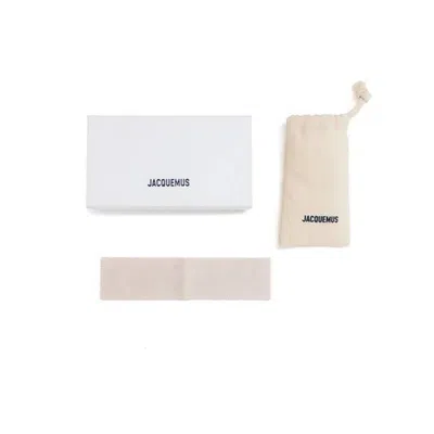 Jacquemus Les Lunettes Jac4 Ovalo Linea Les Sculptures C10 Milky Amber Sunglasses In Brown