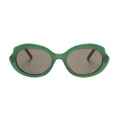 Loewe Lw40147i Slim 96e Verde Lucido Lucido Sunglasses In Green