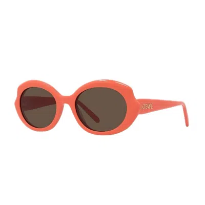 Loewe Lw40147i 42e Arancione Lucido Sunglasses In Orange