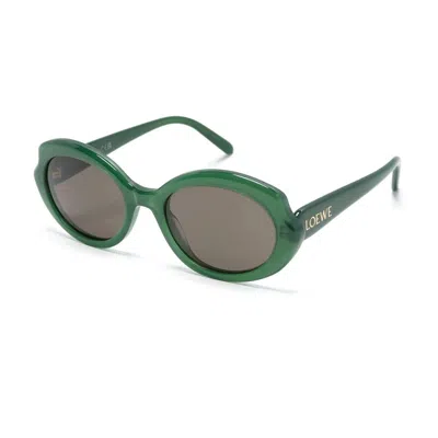 Loewe Lw40147i Slim 96e Verde Lucido Lucido Sunglasses In Green