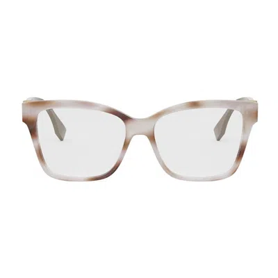 Fendi Fe50117i Ff Diamonds 055 Rosa Marrone Glasses In Brown