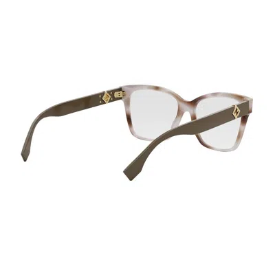 Fendi Fe50117i Ff Diamonds 055 Rosa Marrone Glasses In Brown