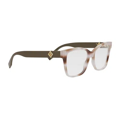 Fendi Fe50117i Ff Diamonds 055 Rosa Marrone Glasses In Brown