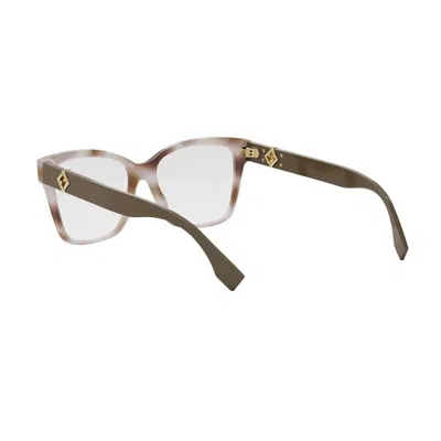 Fendi Fe50117i Ff Diamonds 055 Rosa Marrone Glasses In Brown