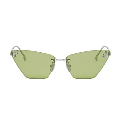 Fendi First Crystal Sunglasses In Green