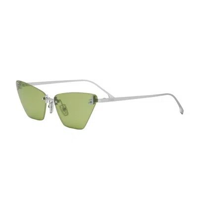 Fendi First Crystal Sunglasses In Green