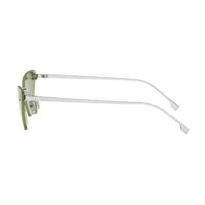 Fendi First Crystal Sunglasses In Green