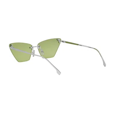 Fendi First Crystal Sunglasses In Green