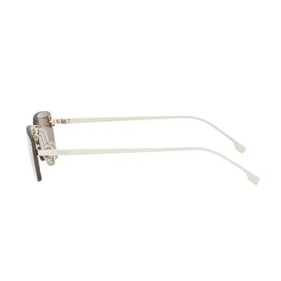 Fendi First Crystalized Logo Sunglasses In Gold