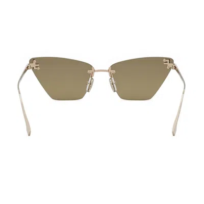 Fendi First Crystal Sunglasses In Gold