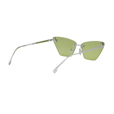 Fendi First Crystal Sunglasses In Green