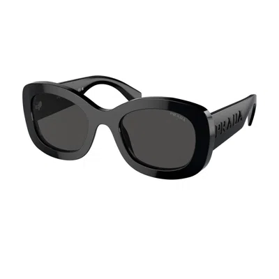 Prada Womens Black Pr A13s Butterfly-frame Acetate Sunglasses In Black