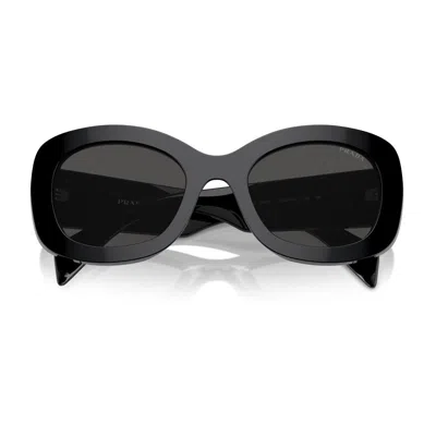 Prada Womens Black Pr A13s Butterfly-frame Acetate Sunglasses In Black