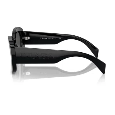 Prada Womens Black Pr A13s Butterfly-frame Acetate Sunglasses In Black