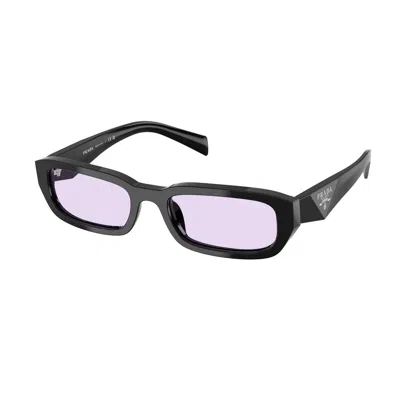 Prada Pr B06sf Rectangular Sunglasses In Black
