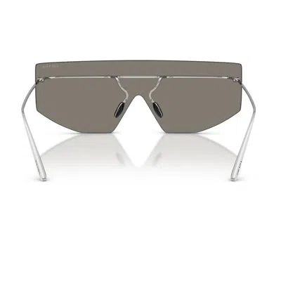 Prada Shield Sunglasses In Silver