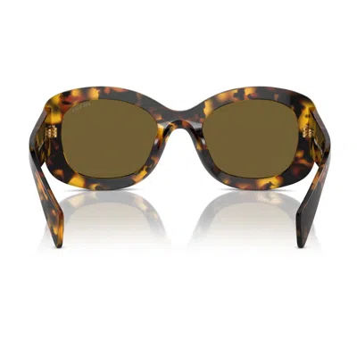Prada Womens Pr A13s Butterfly-frame Acetate Sunglasses Yellow In Brown