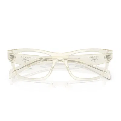 Prada Pr B01v 19x1o1 Trasparente Giallo Chiaro Glasses In Transparent