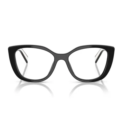Prada Pr B04v 16k1o1 Nero Bianco Glasses In Black