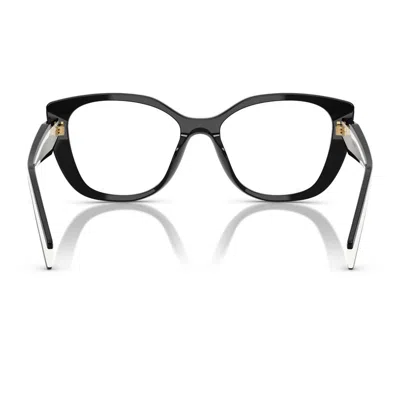 Prada Pr B04v 16k1o1 Nero Bianco Glasses In Black