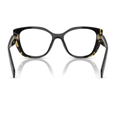 Prada Pr B04v 3891o1 Nero Tartarugato Medio Glasses In Black