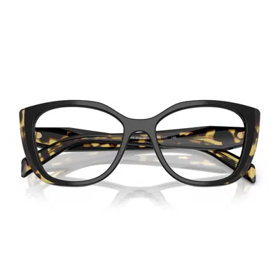 Prada Pr B04v 3891o1 Nero Tartarugato Medio Glasses In Black