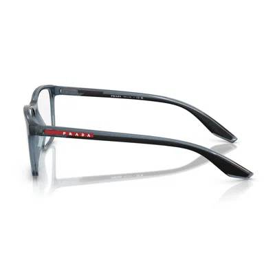 Prada Linea Rossa Ps 01qv Czh1o1 Azzurro Trasparente Glasses In Green