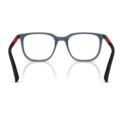 Prada Linea Rossa Ps 04rv Czh1o1 Blu Trasparente Glasses In Gray