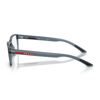 Prada Linea Rossa Ps 06rv Czh1o1 Azzurro Trasparente Glasses In Gray