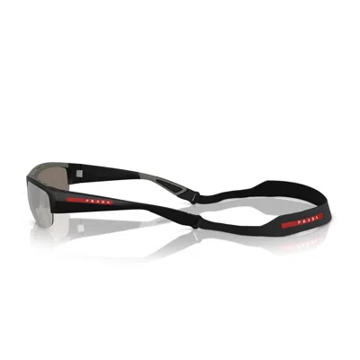 Prada Ps A01s 69mm Mirrored Semirimless Pillow Sunglasses In Black