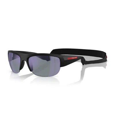 Prada Linea Rossa Ps A01s 1bo10j Nero Opaco Sunglasses In Black