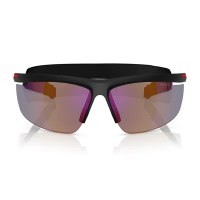 Prada Linea Rossa Ps A02s 1bo10j Nero Opaco Sunglasses In Black