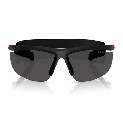 Prada Linea Rossa Ps A02s 1bo5s0 Nero Opaco Sunglasses In Black
