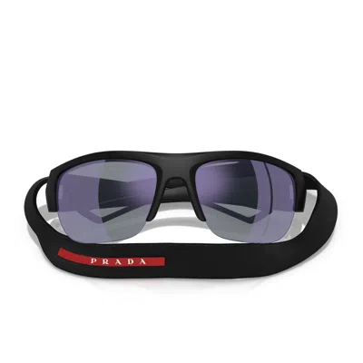 Prada Linea Rossa Ps A01s 1bo10j Nero Opaco Sunglasses In Black