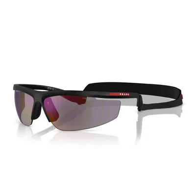 Prada Linea Rossa Ps A02s 1bo10j Nero Opaco Sunglasses In Black