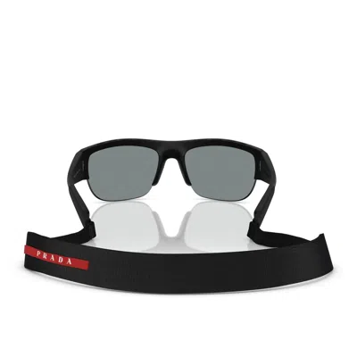 Prada Linea Rossa Ps A01s 1bo10j Nero Opaco Sunglasses In Black