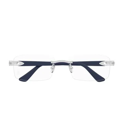 Cartier Rectangular-frame Glasses In Metallic