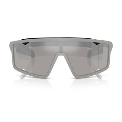 Prada Ps A03s 141mm Mirrored Rectangular Sunglasses