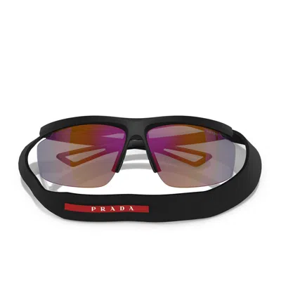 Prada Linea Rossa Ps A02s 1bo10j Nero Opaco Sunglasses In Black