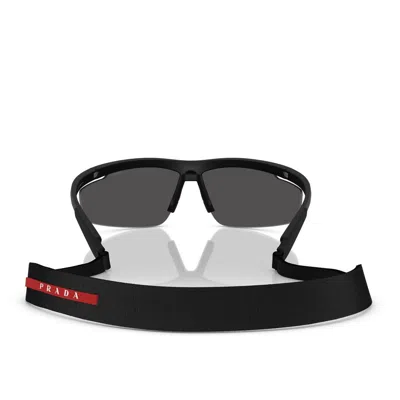 Prada Linea Rossa Ps A02s 1bo5s0 Nero Opaco Sunglasses In Black
